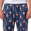 PJammy Men's Sloth Animal Hanging Around Sleep Lounge Pajama Pants Blue - 3 of 4