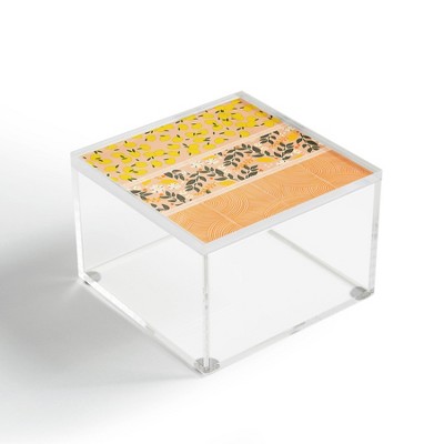 Iveta Abolina Benoite Blush Lemons 4" x 4" Acrylic Box - Deny Designs