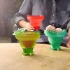 HOST FREEZE Margarita Cocktail Glasses, Frozen Cup Double Wall Plastic Margarita Glasses Drinking Set Modern Drinking Glasses Aqua Blue Set of 2 - 4 of 4