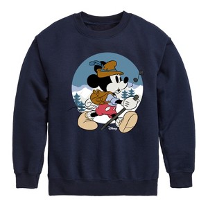 Boys' - Disney - Alpine Mickey Graphic Long Sleeve Fleece Sweatshirt - 1 of 4