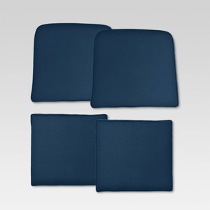Halsted 4pc Outdoor Small Space Cushion Set - Navy - Threshold , Blue