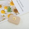 Unique Bargains Cat's Paw Contact Lens Case Light Brown 1 Set - 4 of 4
