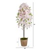 Nearly Natural 70-in Cherry Blossom Artificial Tree in Farmhouse Planter - 2 of 4