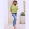 INSPIRE CHIC Women's Short Sleeve Hollow Out Summer Crochet Tops - 3 of 4