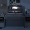 1pc Wood Platform Bed with LED Storage Headboard and Trundle with Drawers - Baofuwish - 2 of 4