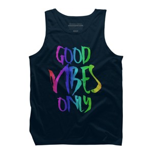 Adult Design By Humans Good Vibes Only Rainbow Pride By Samcole18 Tank Top - 1 of 2