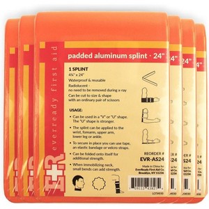 Padded Universal Aluminum Splint - 4.25" X 24" - Flat Folded - 1 of 4