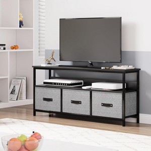 55 Inch TV Stand for Living Room, 3-Drawer Entertainment Center with Open Shelf, Modern Television Table Center Media Console with Storage Solutions - 1 of 4