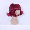 Unique Bargains Women's Curly Wigs 13" Wine Red with Wig Cap - 3 of 4