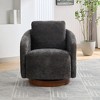 30.3"W Modern Swivel Chenille Upholstered Accent Barrel Chair, 360 Degrees Armchair for Nursery, 4Q- ModernLuxe - image 2 of 4