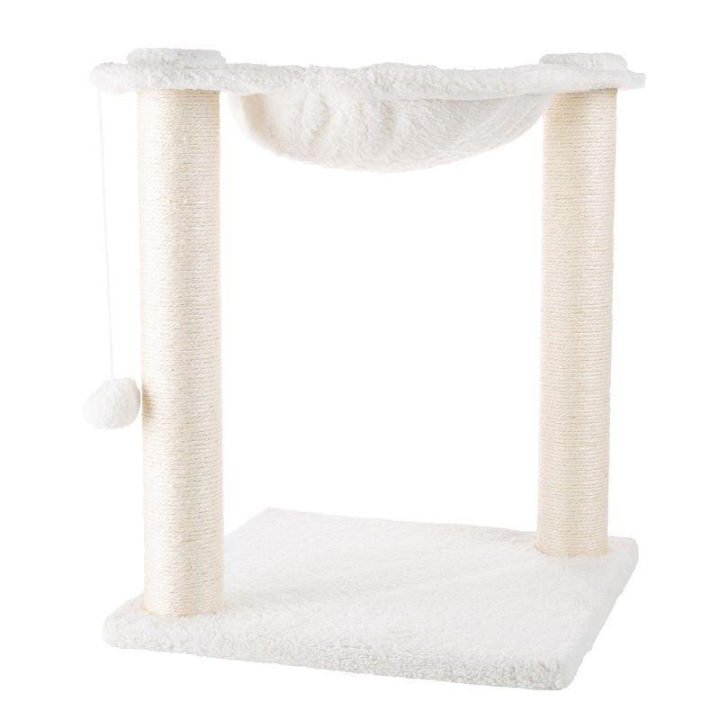 PETMAKER Cat Hammock with Scratching Posts, White, 5 of 10