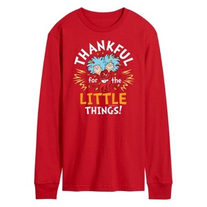Men's - Dr. Seuss - Thanksgiving Is A Family Thing Long Sleeve Graphic T-Shirt - 1 of 3