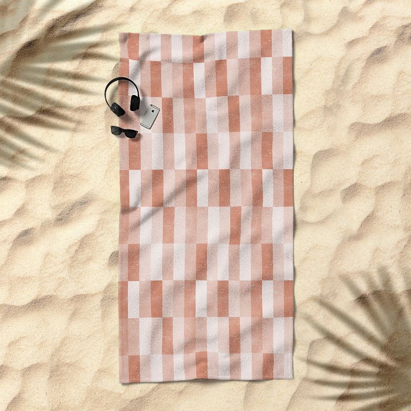 Little Arrow Design Co Cosmo Tile Terracotta Beach Towel - Deny Designs, 2 of 3