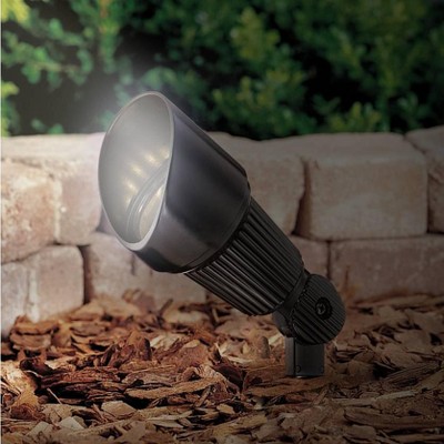 Elegant Black LED Outdoor Spotlight 6-Piece Set with Dusk to Dawn Feature
