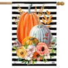 Striped Pumpkins Autumn House Flag Floral Fall 28" x 40" Briarwood Lane - 2 of 4