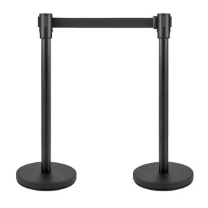 Crowd Control Stanchions with Retractable Belt, 36" Queue Posts & 6.5ft Belt - Heavy Duty Weighted Bases - 1 of 4
