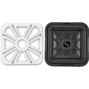 Kicker 46L7T122 L7T L7-Thin 12-Inch (30cm) Subwoofer, Dual Voice Coil, 2-Ohm, 600 Watt w/ White LED Grill Bundle - 1 of 4