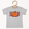 The Juniper Shop SmileyWorld Pumpkin Face Checkered Toddler Short Sleeve Tee - 2 of 4