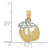 Black Bow Jewelry 14k Yellow Gold and White Rhodium New York Skyline Apple Pendant - 4 of 4