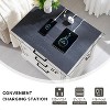 SinCiDo 24" Wide Farmhouse Nightstand with Charging Station & 3 Drawers & Handles, End Table for Bedroom, Living Room - 2 of 4