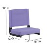 Flash Furniture Set of 2 Grandstand Comfort Seats by Flash - 500 lb. Rated Lightweight Stadium Chair with Handle & Ultra-Padded Seat - 4 of 4