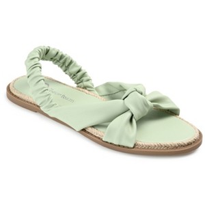 Journee Collection Womens Kiandra Espadrille Flat Sandals Sage 8.5 - 1 of 4