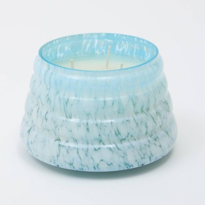 Pastel Whisper Scented Wax Candle – Blue, Elegant & Aromatic. For home/office. Long-lasting burn