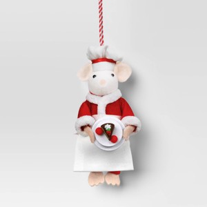 Christmas Felted Wool Mouse Chef with Cake Ornament - Wondershop™ - 1 of 3