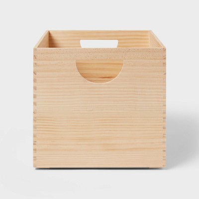 Stackable Kids' Wood Bin Natural - Pillowfort™