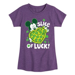 Girls' - Disney - Slice Of Luck Fitted Short Sleeve Graphic T-Shirt - 1 of 4