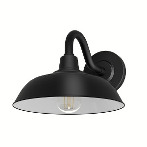 Hunter Fans 13" Mill Valley Outdoor Wall Light Matte Black Finish - 1 of 4
