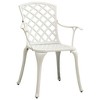 vidaXL Patio Chairs 2 pcs Cast Aluminum White - 2 of 4