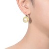 Guili Sterling Silver 14K Gold Plated hook earrings featuring genuine Freshwater round pearls, designed for a timeless and sleek style. - 3 of 3
