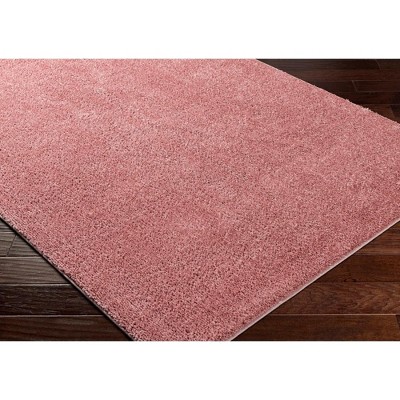 Richlawn Coral Pink Washable Synthetic Area Rug 2' x 3'