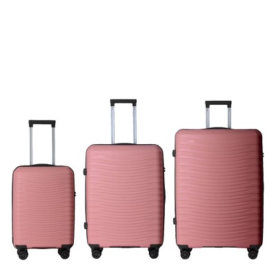 YONWAY 3 Piece Luggage Set, Scratch-Resistant Surface Luggage Set, with Wheels & TSA Lock
