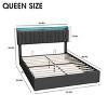 Lift Up Storage Bed Frame, Height Adjustable Storage Headboard with Charging Station - 4 of 4