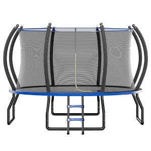 AMERLIFE 8FT 10FT 12FT 14FT 15FT 16FT Outdoor Trampoline with Enclosure Net and Ladder, Recreational Trampolines for Kids and Adults - 1 of 4