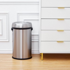 Trash Can, 65 Liter Round Garbage Can, Commercial Grade Stainless Steel Recycling Bin - 1 of 4