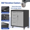 NicBex Mobile File Cabinet with 4 Drawers,Metal Storage Cabinet with Wheels for Garage Home Office - 3 of 4