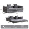 Flannel Floor Sofa Bed - Convertible Lounger with Back Support Pillows for Living & Bedroom - 3 of 4
