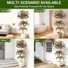 Artificial Bougainvillea Tree, Faux Flower Tree with Lifelike Leaves, Potted Fake Bougainvillea Tree, Outdoor Faux Blooming Plant for Home Decor - 3 of 4