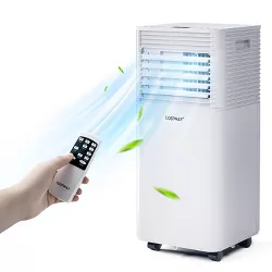 Costway 8000 BTU Portable Air Conditioner 3-in-1 Air Cooler w/Dehumidifier & Fan Mode White