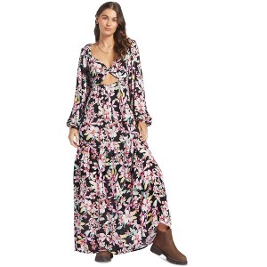 Roxy Womens On Holiday Floral Cutout Maxi Dress - 1 of 1