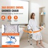 VEVOR Swivel Shower Chair 360 Degree, Adjustable Shower Seat with Pivoting Arms, Non-Slip Rotating Bathtub Shower Chair, 400LBS Capacity, White+Blue - 3 of 4