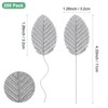 Unique Bargains Artificial Silk Wire Single Flower Leaves for DIY - 3 of 4