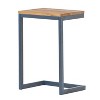 NicBex Modern C Shaped End Table for Couch, 12.75 Inch Side Table Wooden Tabletop and Iron Base for Bedroom - 4 of 4