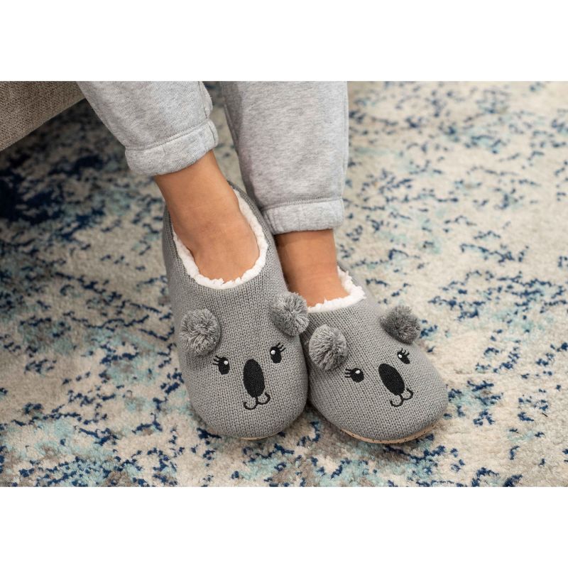 Elanze Designs Koala Grey Women's Animal Cozy Plush Lined Non Slip Fuzzy Slipper - Large, 5 of 7