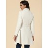 INSPIRE CHIC Women's Winter Overcoat Turn Down Collar Belted Double Breasted Long Coat - 4 of 4