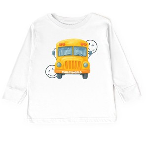 The Juniper Shop SmileyWorld Watercolor Bus Toddler Long Sleeve Tee - 1 of 4
