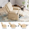 Manual Recliner Chair, Wide 22" Seat Width Leather Recliner w/Comfortable Arms and Cup Holders for Living Room CF8011 - 2 of 4